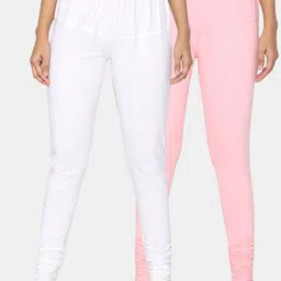 TSG Bliss Women Pack Of 2 Solid Churidar-Length Leggings-picture-39