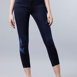 Tokyo Talkies Women Navy Blue Super Skinny Fit Mid-Rise Clean Look Stretchable Jeans-image-43