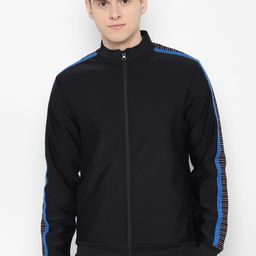 Allen Solly Sport Men Black & Blue Solid Sweatshirt-9