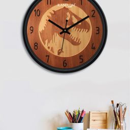 RANDOM Brown Round Printed 30 cm Analogue Wall Clock-15