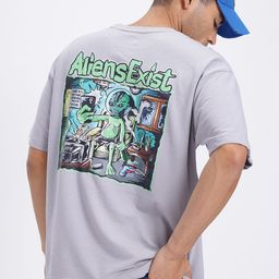 glitchez Quirk Quest Printed Relaxed Fit T-shirt-image-33