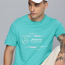 PUMA Motorsport Typography Mercedes AMG Petronas Printed Pure Cotton T-shirt-picture-40