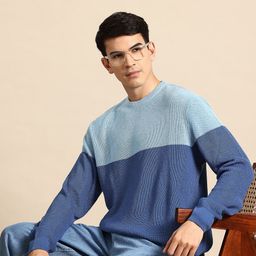 Mast & Harbour Self-Striped Acrylic Ribbed Longline Pullover-image-9