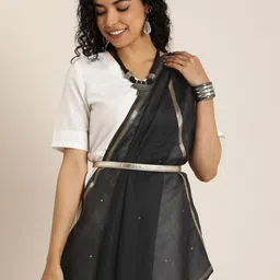Taavi Solid Mukaish Dupatta-picture-20