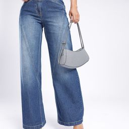 glitchez Women Urban Chill Baggy Wide Leg High-Rise Light Fade Panelling Jeans-image-66