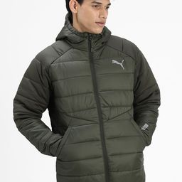 Puma Men Green Solid Padded Jacket-image-67