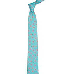 Tossido Men Turquoise Blue Printed Tie-image-30