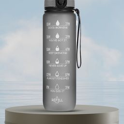 Solara Motivational Sipper Water Bottle, Mysterious Grey - 1Liter-27