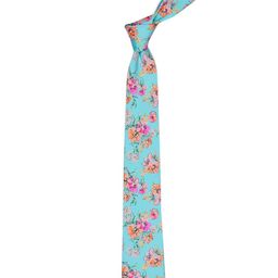 Tossido Men Blue Floral Printed Necktie-image-99