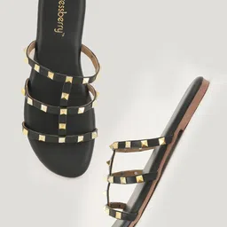 DressBerry Women Embellished Open Toe Flats-29