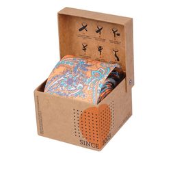 Tossido Men Orange & Blue Printed Broad Tie-image-98