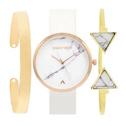 JOKER & WITCH Women White & Gold Analogue Watch & Bracelet Gift Set JWBS185-picture-20