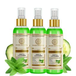 Khadi Natural Set Of 3 Mint & Cucumber Face Spray-8
