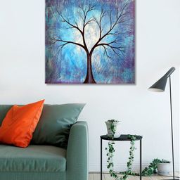 999Store Blue & Brown Abstract Printed Framed Wall Art-21
