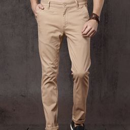Roadster Time Travlr Men Beige Slim Fit Solid Chinos-image-30