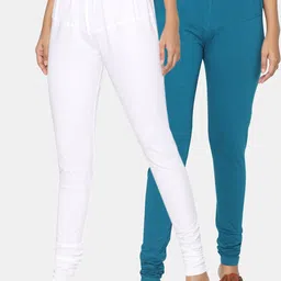 TSG Bliss Women Pack Of 2 Solid Churidar-Length Leggings-picture-37