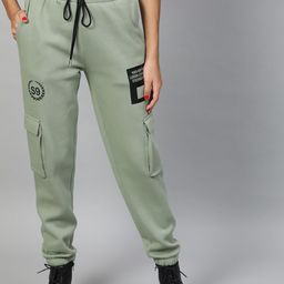 STREET 9 Women Green Solid Cargo Joggers-image-21