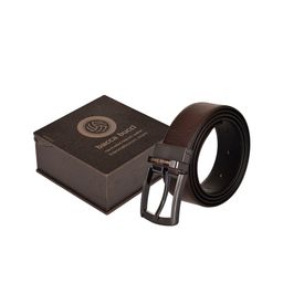 bacca bucci Men Black & Brown Solid Reversible Leather Belt-image-54