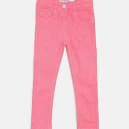 TALES & STORIES Infant Girls Pink Slim Fit Mid-Rise Clean Look Jeans-image-116