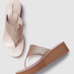 Marc Loire Women Rose Gold Woven Design Sandals-12