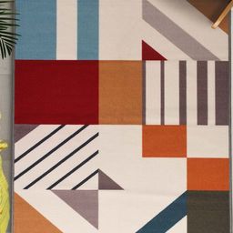 URBAN SPACE Multicolor Geometric Printed Carpet-4