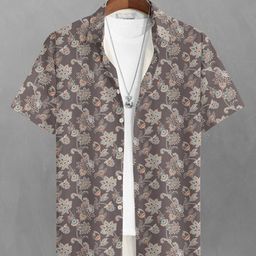 BULLMER Men Brown Straight Printed Casual Shirt-image-6