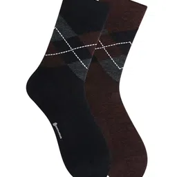Bonjour Men Pack of 2 Patterned Calf-Length Socks-50