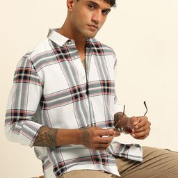 Bushirt Men Classic Opaque Checked Casual Shirt-picture-26