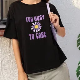 glitchez Typography Printed Relaxed Fit T-shirt-image-34