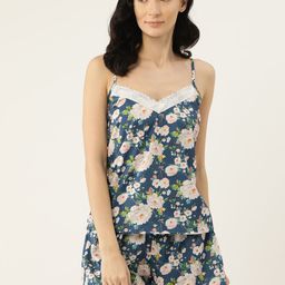 Ms.Lingies Floral Printed Satin Night Suit-image-6