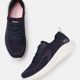 Skechers Women Navy Blue Bobs Squad Chaos - Renegade Par Sneakers-image-33
