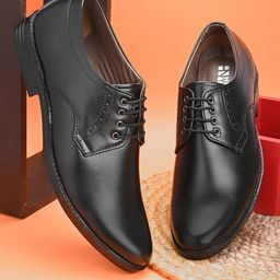 HERE&NOW Men Round Toe Formal Derbys-image-8