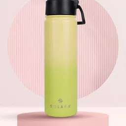 Solara Stainless Steel Vacuum Insulated Water Bottle, Yellow - 650ML-image-26