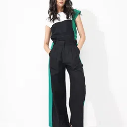 RAREISM Women High-Rise Cotton Pleated Parallel Trousers-picture-34