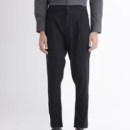 RARE RABBIT Men Polin Regular Fit Mid-Rise Pleated Trousers-image-33