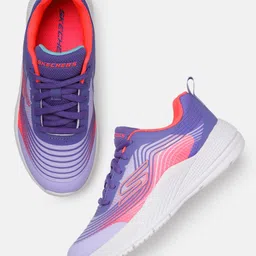 Skechers Girls Microspec Advance Striped Sneakers-3