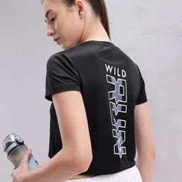 HRX by Hrithik Roshan Women Typography Printed Rapid-Dry Running Crop T-shirt-picture-15
