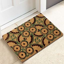HOKIPO Brown & Green Printed Anti-Skid Coir Doormat-image-65