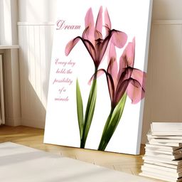 Art Street Pink Floral Printed Wall Painting-10