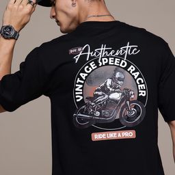 The Roadster Life Co. Relaxed Fit Graphic Printed Drop-Shoulder Sleeves T-shirt-image-67