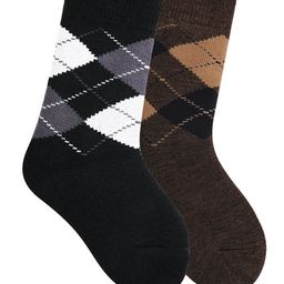 Bonjour Kids Pack of 2 Assorted Woolen Calf-Length Socks-32