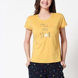 Zeyo Women Yellow & Black Printed Night Suit-picture-52