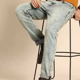 Being Human Men Krypton Straight Fit Low Distress Heavy Fade Stretchable Jeans-image-15