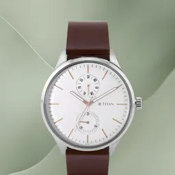 Titan Men Leather Straps Analogue Watch NQ1833SL02-11