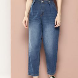 Harvard Women Pleated Baggy Jeans-image-27