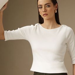 Chemistry Solid Round Neck Top-image-53