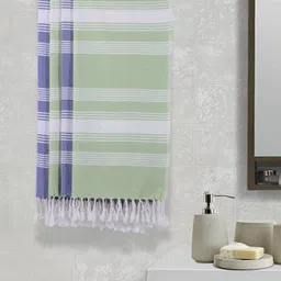 Arrabi Set Of 4 Striped 210 GSM Cotton Bath Towels-image-48
