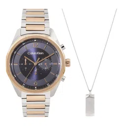 Calvin Klein Men Force Chronograph Watch with Necklace Gift Set - CKWNES13-55