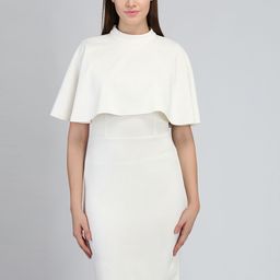 DODO & MOA Women Off-White Solid Sheath Dress-picture-35