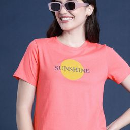 Mast & Harbour Graphic Printed Pure Cotton T-shirt-image-78